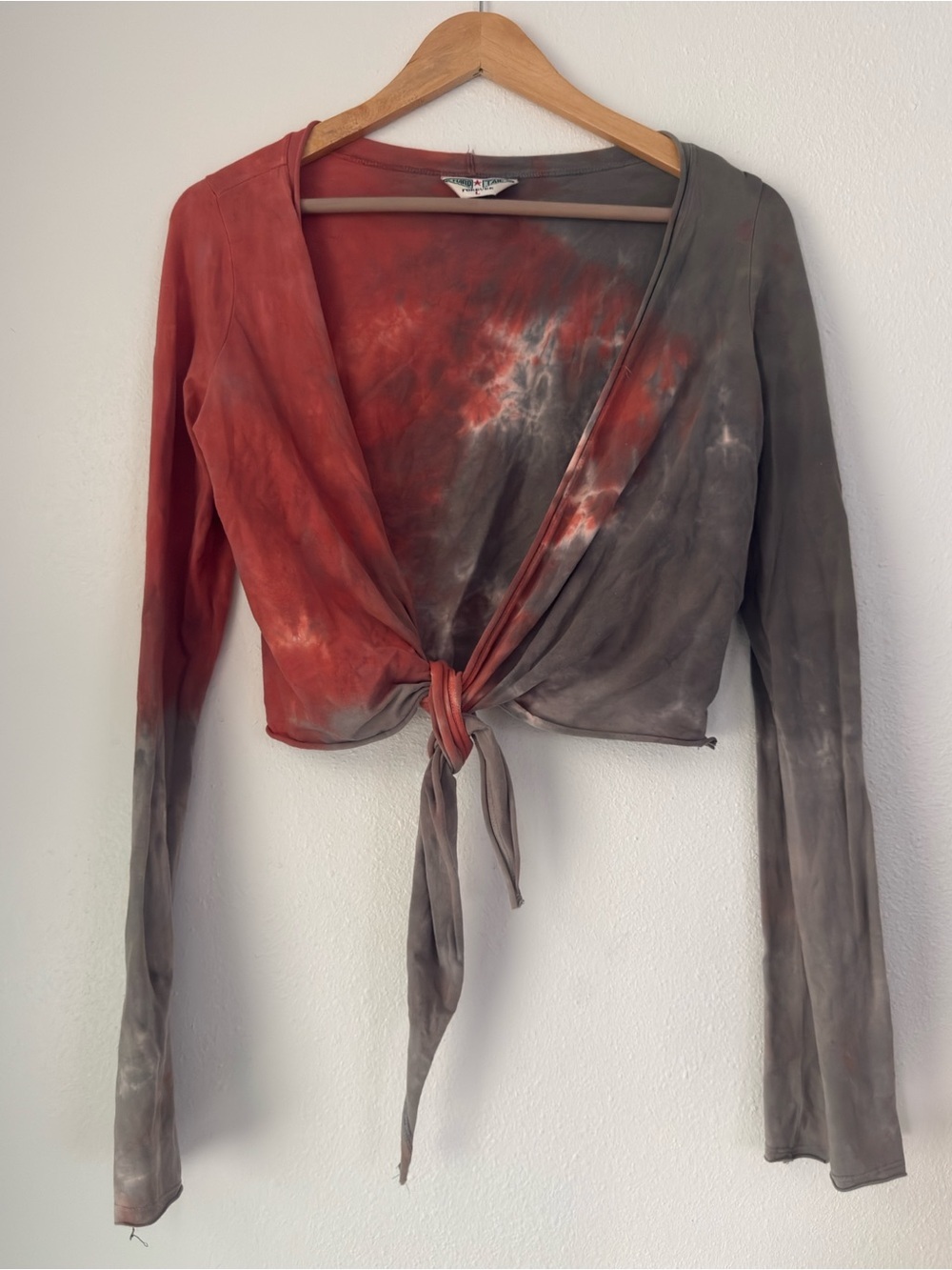 Tie Dye SWEATER WRAP CARDIGAN Hard Tail Size Large